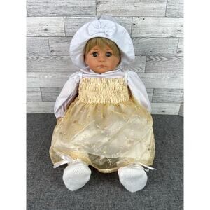 Gotz Luise Doll by Hildegard Gunzel – 21” Baby Girl w/ Bonnet & Dress